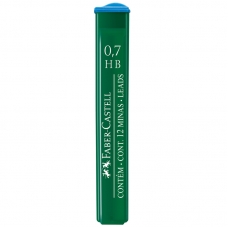 Грифели для механических карандашей Faber-Castell Polymer, 12шт., 0, 7мм, HB
