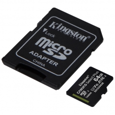 Карта памяти Kingston MicroSDHC 64GB UHS-I U1 Canvas Select Plus, Class 10 скорость чтения 100Мб/сек