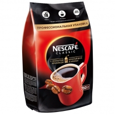 Кофе растворимый Nescafe Classic, гранулированный/порошкообразный с молотым, мягкая упаковка, 750г