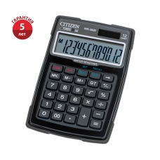 Калькулятор водонепроницаемый Citizen WR-3000, 12 разрядов, двойное питание, 106*152*38мм, черный