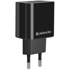 Зарядное устройство сетевое Defender UPC-21, 2*USB, 2.1А output, пакет, кабель microUSB в комплекте, черный