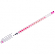 Ручка гелевая Crown Hi-Jell Color розовая, 0,7мм