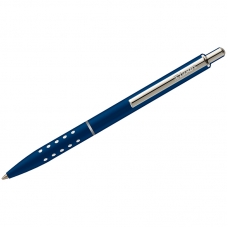 Ручка шариковая Luxor Window синяя, 1,0мм, корпус синий/хром, кнопочный механизм
