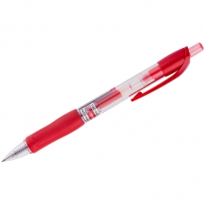 Ручка гелевая автоматическая Crown CEO Jell красная, 0,7мм, грип