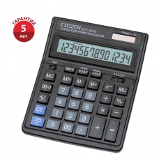 Калькулятор настольный Citizen SDC-554S, 14 разр., двойное питание, 153*199*31мм, черный