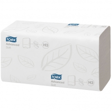 Полотенца бумажные лист. Tork AdvancedZZ-слН3, 2-слойные, 200л/пач, 23*23см, белые