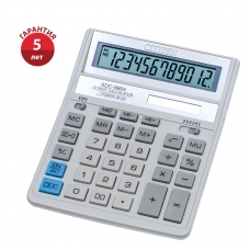 Калькулятор настольный Citizen SDC-888XWH, 12 разр., двойное питание, 158*203*31мм, белый
