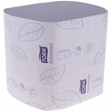 Бумага туалетная листовая Tork AdvancedZZ-слT3 2-слойная, 242лист/пач, белая