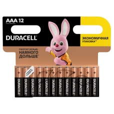 Батарейка Duracell Basic AAA LR03 алкалиновая, 12BL