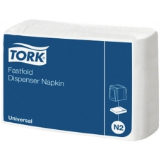 Салфетки бумажные диспенсерные Tork UniversalN2, 1 слойн., 24*30см, белые, 300шт.