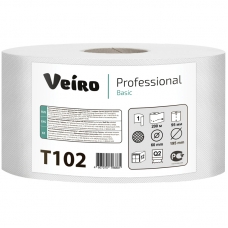 Бумага туалетная Veiro Professional BasicQ2, Т2 1 слойн., 200м/рул, тиснение, цвет натуральный