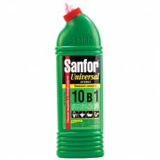 Чистящее средство для сантехники Sanfor Universal 10в 1. Лимонная свежесть, гель с хлором, 1л