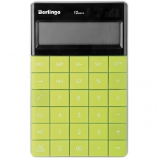 Калькулятор настольный Berlingo Power TX, 12 разр., двойное питание, 165*105*13мм, зеленый