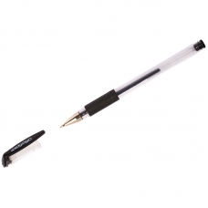 Ручка гелевая OfficeSpace черная, 0, 5мм, грип