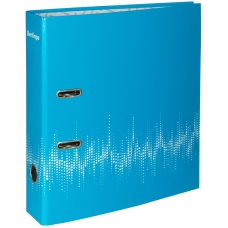 Папка-регистратор Berlingo Neon, 70мм, ламинированная, неоновая голубая