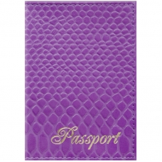 Обложка для паспорта OfficeSpace Питон кожа, сирень