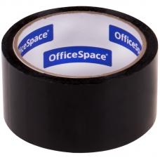 Клейкая лента упаковочная OfficeSpace, 48мм*40м, 45мкм, черная, ШК