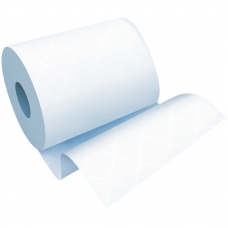 Полотенца бумажные в рулонах OfficeClean H1, 1 слойн., 200м/рул, белые