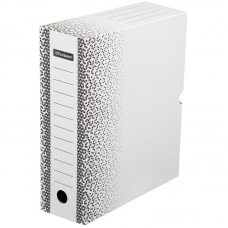 Короб архивный с клапаном OfficeSpace Standard плотный, микрогофрокартон, 100мм, белый, до 900л.