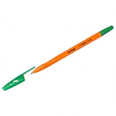 Ручка шариковая Berlingo Tribase Orange, зеленая, 0,7мм