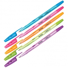 Ручка шариковая Berlingo Tribase Neon, синяя, 0,7мм, корпус ассорти