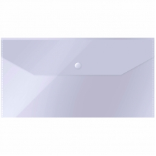 Папка-конверт на кнопке OfficeSpace С6 135*250мм, 150мкм, прозрачная