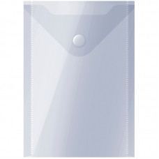 Папка-конверт на кнопке OfficeSpace, А6 105*148мм, 150мкм, прозрачная