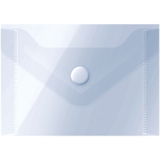 Папка-конверт на кнопке OfficeSpace, А7 74*105мм, 150мкм, прозрачная