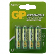 Батарейка GP Greencell AA R06 15S солевая, BL4