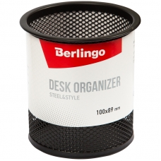 Подставка-стакан Berlingo Steel&Style, металлическая, круглая, черная