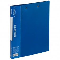 Папка с 2-мя зажимами Berlingo Standard, 17мм, 700мкм, синяя