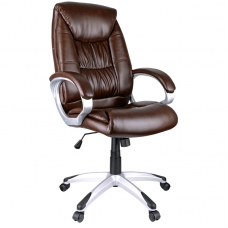 Кресло руководителя Helmi HL-E06 Balance, экокожа коричневая, механизм качания
