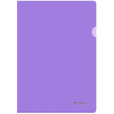 Папка-уголок Berlingo Starlight, А4, 180мкм, прозрачная фиолетовая, индив. ШК