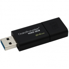 Память Kingston DT100G3 64GB, USB 3.0 Flash Drive, черный