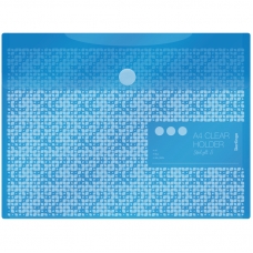 Папка-конверт на липучке Berlingo Starlight S, А4, 180мкм, пастель, голубая
