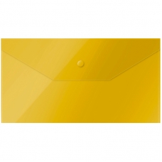 Папка-конверт на кнопке OfficeSpace, C6, 150мкм, желтая