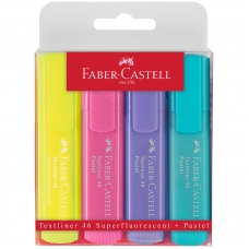 Набор текстовыделителей Faber-Castell 46 Superfluorescent+Pastel 2 флуоресц.цв.+2 пастел.цв., 1-5м