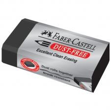 Ластик Faber-Castell Dust-Free, прямоугольный, картонный футляр, 45*22*13мм, черный