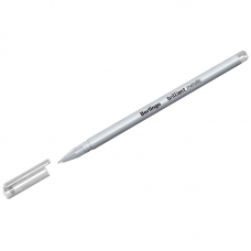Ручка гелевая Berlingo Brilliant Metallic, серебро металлик, 0,8мм