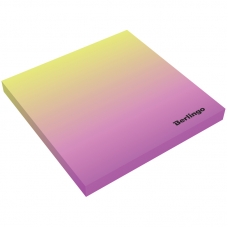 Самоклеящийся блок Berlingo Ultra Sticky.Radiance,75*75мм,50л,желтый/розовый градиент,европодвес