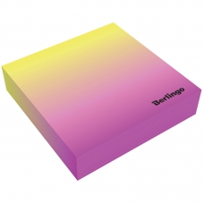Блок для записи декоративный на склейке Berlingo Radiance 8, 5*8, 5*2, розовый/желтый, 200л.
