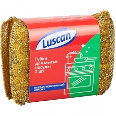 Губки Luscan для посуды в оплетке 2 штуки/упаковка (Гектор 2)