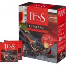 Чай TESS Брекфаст черный 100 пак/уп, 1446-09