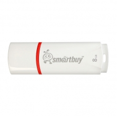 Флеш-память Smartbuy Crown, 8Gb, USB 2.0, бел, SB8GBCRW-W