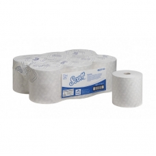 Полотенца бумажные д/дисп KK Scott Max в рулонах, 1сл, белые, 6х350м, 6691