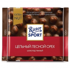 Шоколад Ritter Sport горький цельный орех 100г