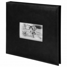 Фотоальбом BRAUBERG Premium Black 20 магнитных листов 30х32 см, под кожу, коричневый, 391186