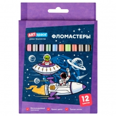 Фломастеры ArtSpace Космос, 12цв., картон, смываемые, европодвес