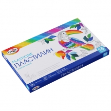 Пластилин Гамма Классический, 18 цветов, 360г, со стеком, картон. упаковка
