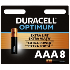 Батарейка Duracell Optimum AAA (LR03) алкалиновая, 8BL